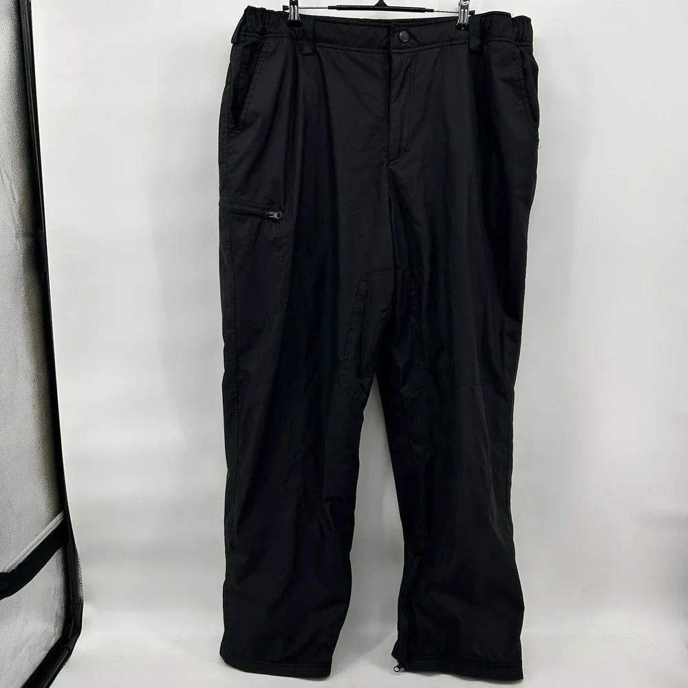 ZeroXposur Mens XL Fleece Lined Waterproof Snow Ski Cargo Pants Black Workwear